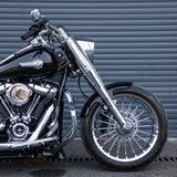 Short Front Fender for 2018+ Harley Fat Boy Stainless Steel Gloss Black