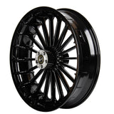 Gloss Black Turbo Tubeless Wheels For Harley Softail Fat Boy 2018-2026