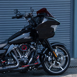 Black Super Ring Air Cleaner with Oil Bypass Kits For Harley 2018-2024 Softail 107/114/117 All Models & 2017-2023 Touring 107/114/117 All Models