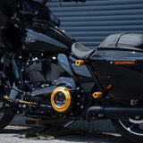 Rear Saddlebag Guards with Crash Bar For 2014-2025 Harley Touring Road King Street Electra Glide