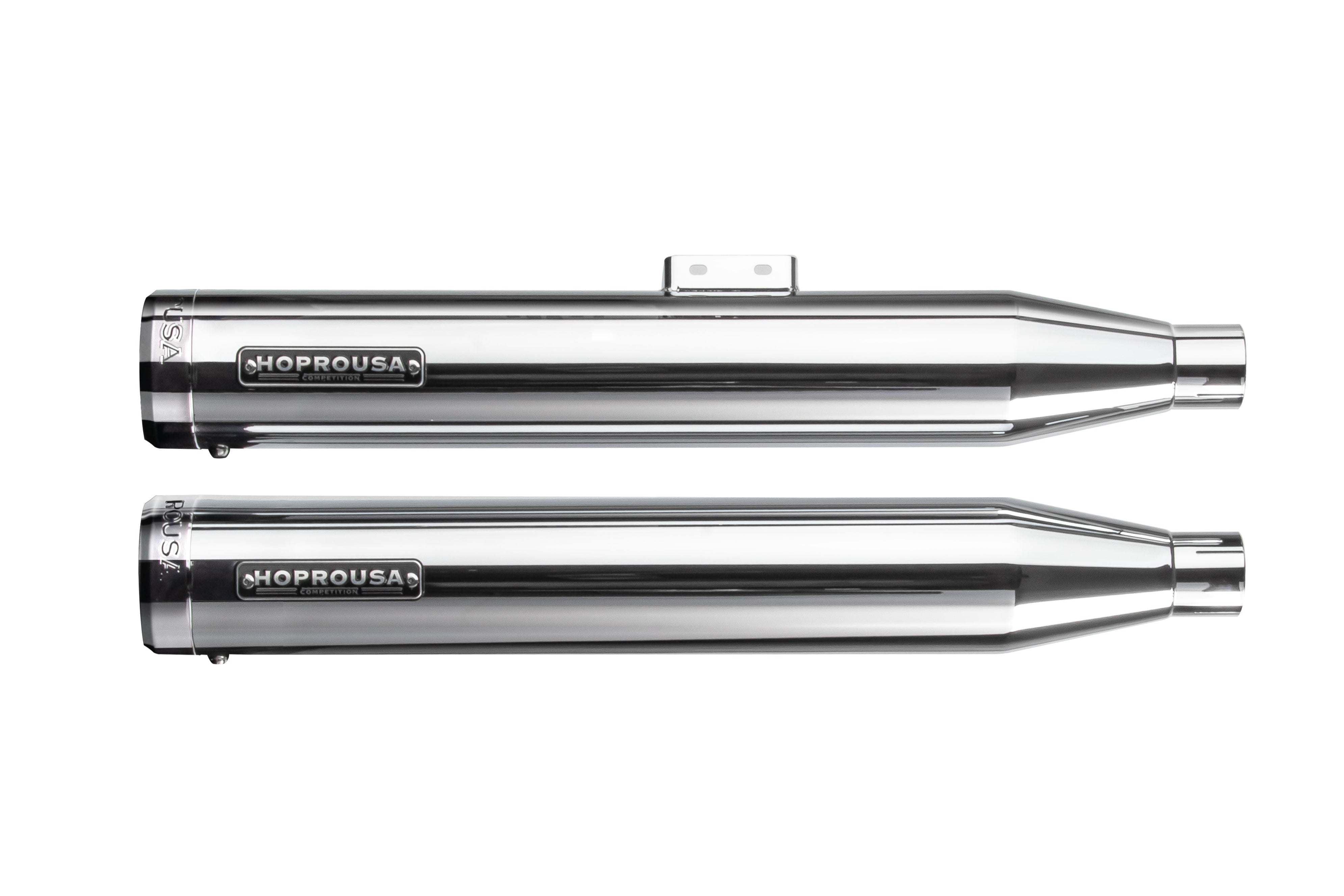 Hoprousa Black Chrome Slip-on Mufflers Short Long Exhaust