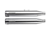 Hoprousa Black Chrome Slip-on Mufflers Short Long Exhaust For 2018-2024 Harley Davidson Softail Fatboy Breakout Street Bob Slim Low Rider Heritage Classic Deluxe