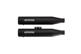 Hoprousa Black Chrome Slip-on Mufflers Short Long Exhaust For 2018-2024 Harley Davidson Softail Fatboy Breakout Street Bob Slim Low Rider Heritage Classic Deluxe