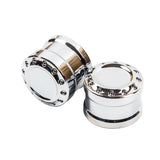 Hoprousa Chrome Black CNC Harley Axle Nut Covers for Harley Softail Fat Boy Breakout Street Bob 2018-2024, Front & Rear Axle Caps for Harley Davidson