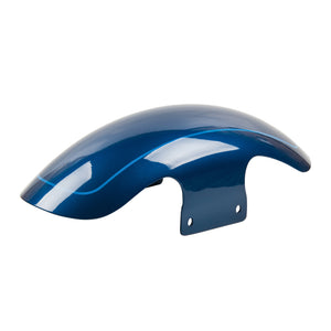 Metal Reef Blue with Pinstripe Short Front Fender Fits for 2018+ Harley Davidson Softail Fat Boy