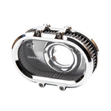 Hoprousa Motorcycle Air Cleaner Super Ring Chrome Transparent High-Flow For Harley Davidson 2018+ Softail 107/114/117 All Models Fat Boy Breakout 2017+ Touring 107/114 All Model Road King Street Electra Glide Trike