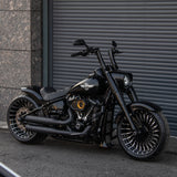 Hoprousa 3D Custom Motorcycle Blade Cast Forged Rear Front Wheels with Hubs For 2018-2024 Harley Softail Fat Boy Breakout Street Bob