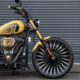 Hoprousa 3D Custom Motorcycle Blade Cast Forged Rear Front Wheels with Hubs For 2018-2024 Harley Softail Fat Boy Breakout Street Bob