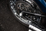 Hoprousa Front Rear Axle Nut Covers Caps Compatible for Harley Davidson 2018+ Softail Models Fatboy Breakout Street Bob Black CNC Aluminum Chrome