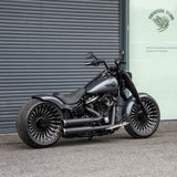 Hoprousa 3D Custom Motorcycle Blade Cast Forged Rear Front Wheels with Hubs For 2018-2024 Harley Softail Fat Boy Breakout Street Bob