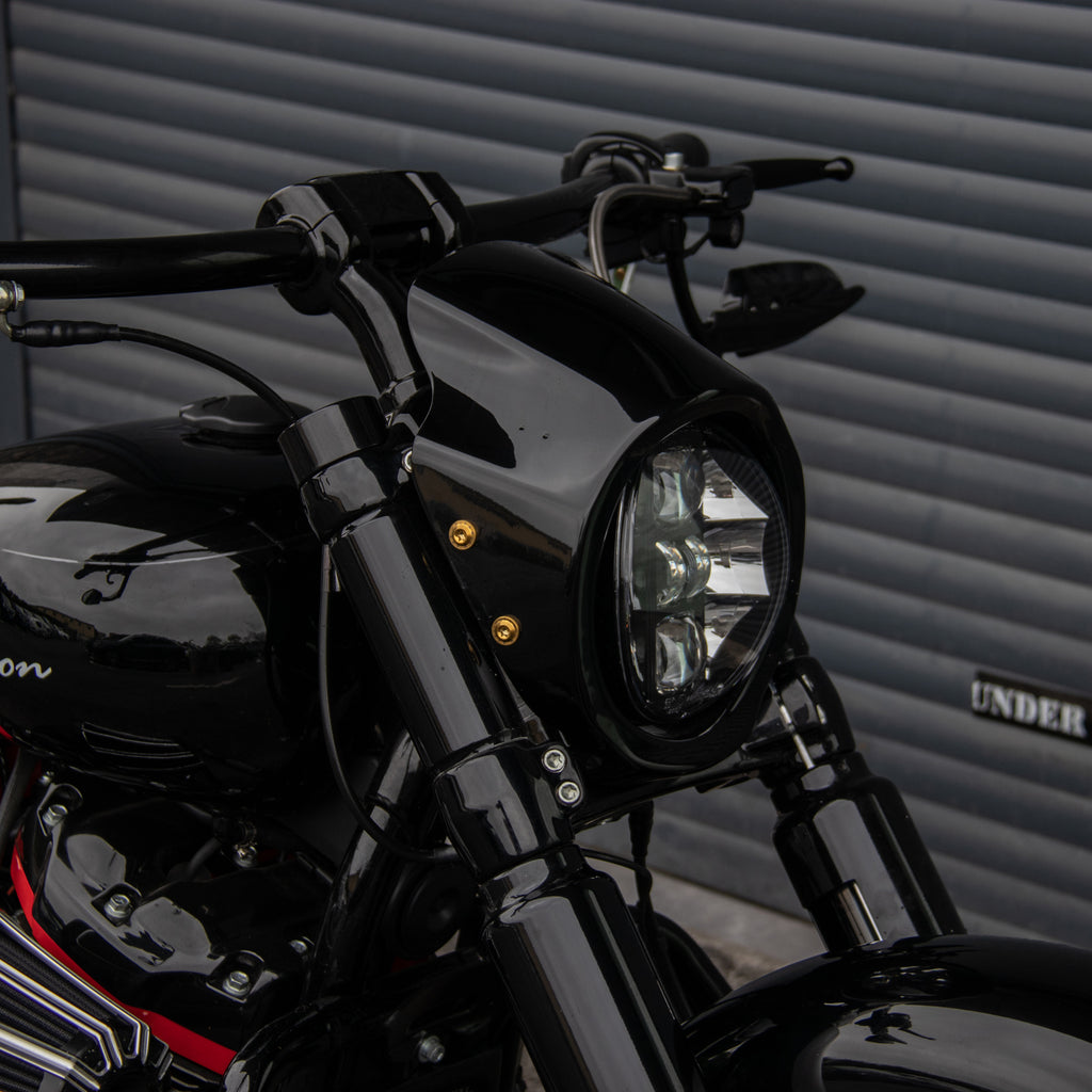 Gloss Black Front Headlamp Fairing for Harley Davidson Softail 2018-2024 Breakout