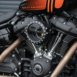 Hoprousa Motorcycle Black Timing Timer Cover Custom Stars and Stripes CNC Chrome For Harley Davidson 2017+ M8 engine-equipped Softail Touring models Breakout Fatboy Street Bob Road King Street Glide