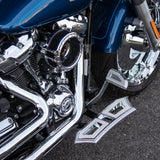Hoprousa Air Cleaner Round Shape Transparent Chrome Frame for Harley Davidson 2018+ Softail 107/114/117 All Model Fatboy Breakout Street Bob 2017+ Touring 107/114 All Model Road King Street Electra Glide Trike