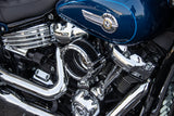 Hoprousa Air Cleaner Round Shape Transparent Chrome Frame for Harley Davidson 2018+ Softail 107/114/117 All Model Fatboy Breakout Street Bob 2017+ Touring 107/114 All Model Road King Street Electra Glide Trike
