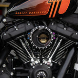 Hoprousa Motorcycle Round Air Cleaner CNC Transparent High-Flow For Harley Davidson 2018+ Softail 107/114/117 All Model Fatboy Breakout Street Bob 2017+ Touring 107/114 All Model Road King Street Electra Glide Trike