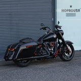 Black Super Ring Air Cleaner with Oil Bypass Kits For Harley 2018-2024 Softail 107/114/117 All Models & 2017-2023 Touring 107/114/117 All Models