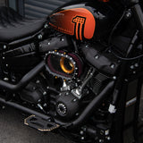 Hoprousa Motorcycle Black Timing Timer Cover Custom Stars and Stripes CNC Chrome For Harley Davidson 2017+ M8 engine-equipped Softail Touring models Breakout Fatboy Street Bob Road King Street Glide