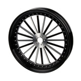 Hoprousa Motorcycle 3D Forged Custom Front Rear Spoke Rivet Wheel Gloss Black For Harley Davidson 2018-2024 Street Bob & Softail Standard