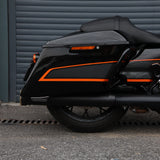 Slip-on Black with Brass End Mufflers Powerful Deep Sound For 2017-later Harley Touring Models Road King Street Road Glide