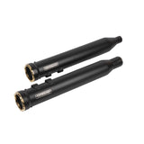 Slip-on Black with Brass End Mufflers Powerful Deep Sound For 2017-later Harley Touring Models Road King Street Road Glide