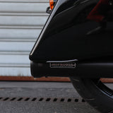 Slip-on Black Mufflers Powerful Deep Sound For 2017-later Harley Touring Models Road King Street Road Glide