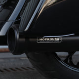 Slip-on Black Mufflers Powerful Deep Sound For 2017-later Harley Touring Models Road King Street Road Glide