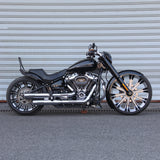 Passenger Black Backrest Pad for 2018+ Breakout/Fat Boy with HOPROUSA Rear Fender