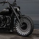 Short Gloss Black Front Fender Fits For 2018-2025 Harley Softail Fat Boy With 23x3.75" Front Wheel