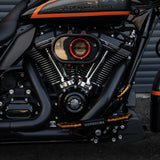 (MY) Hoprousa Motorcycle Air Cleaner Super Ring Gloss Black Transparent High Flow For Harley Davidson 2018+ Softail 107/114/117 All Model Fatboy Breakout Street Bob 2017+ Touring 107/114 All Model Road King Street Electra Glide Trike