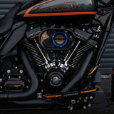 (MY) Hoprousa Motorcycle Air Cleaner Super Ring Gloss Black Transparent High Flow For Harley Davidson 2018+ Softail 107/114/117 All Model Fatboy Breakout Street Bob 2017+ Touring 107/114 All Model Road King Street Electra Glide Trike