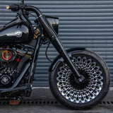 Short Front Fender for 2018+ Harley Fat Boy Stainless Steel Gloss Black