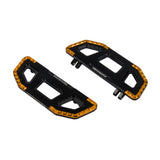 Hoprousa Motorcycle Panda Floorboards Foot Pegs Black Driver Stretched Footrests Chopper Bobber Diamond Hollow-out For Harley 1986+ Touring All models
