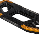Hoprousa Motorcycle Panda Floorboards Foot Pegs Black Driver Stretched Footrests Chopper Bobber Diamond Hollow-out For Harley 1986+ Touring All models