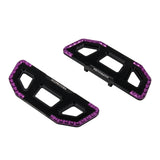 Hoprousa Motorcycle Panda Floorboards Foot Pegs Black Driver Stretched Footrests Chopper Bobber Diamond Hollow-out For Harley 1986+ Touring All models