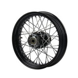Hoprousa Motorcycle Wheel Front Rear Bobber Chopper Custom Black Stock Size Spoke Rim Tubeless Without Inner Tube For Harley Sofail 2018+ Street Bob & Softail Standard