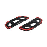 Hoprousa Motorcycle Panda Floorboards Foot Pegs Black Driver Stretched Footrests Chopper Bobber Diamond Hollow-out For Harley 1986+ Touring All models