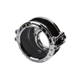 Hoprousa Air Cleaner Round Shape Transparent Chrome Frame for Harley Davidson 2018+ Softail 107/114/117 All Model Fatboy Breakout Street Bob 2017+ Touring 107/114 All Model Road King Street Electra Glide Trike