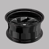 Hoprousa Motorcycle 3D Forged Custom Front Rear Windmill Wheel Black For Harley Davidson 2018-2024 Breakout Fatboy