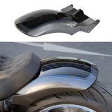Hoprousa Motorcycle Fender Heavy Duty New Short Gauntlet Gray Metallic Vivid Black with Blue and Black Pinstripe Rear Fender With Lights Plug & Play Fit for Harley Softail Breakout Fat Boy 2018-2022