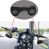 Hoprousa Motorcycle Mini Front LED Turn Flowing Amber Signal Lights Blinkers Indicators 12V for Harley Davidson Sportster Softail(Pack of 2)