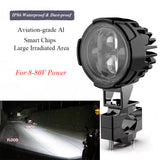 Hoprousa Motorcycle LED Auxiliary Driving Fog Spotlight Engine Guard Mounted Light For Harley Davidson 1 Pair