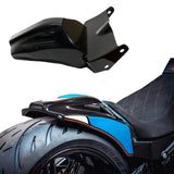 Hoprousa Motorcyle Rear Fender Fiberglass Short Mudguards GP-Style Black for M8 Harley Softail Breakout & Fatboy 18-later FXBR FLFB