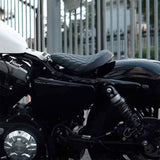 Hoprousa Motorcycle Seat, The Solo Seat Fits for Harley Davidson Sportster 2004-2023. Black Diamond Pad Seat