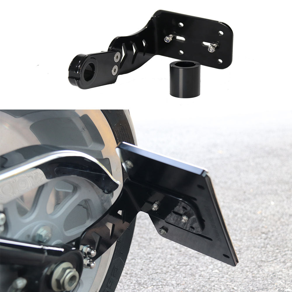 Motorcycle Side-Mount License Plate Frame Holder Bracket Fits for