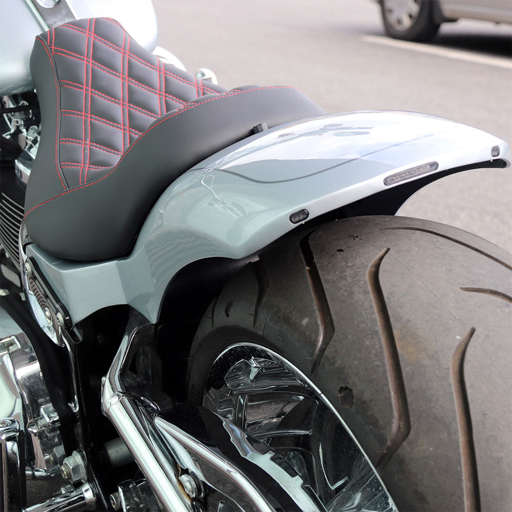 Short Rear Fender Barracuda Silver with Pinstripe with Lights Plug & p ...