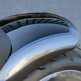 Hoprousa Motorcycle Fender Heavy Duty New Short Gauntlet Gray Metallic Vivid Black with Blue and Black Pinstripe Rear Fender With Lights Plug & Play Fit for Harley Softail Breakout Fat Boy 2018-2022