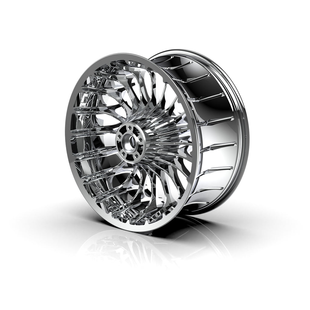 Hoprousa Chrome Front 21x3.5/23x3.75 Inch Rear 18x8.5 inch Wheels for ...